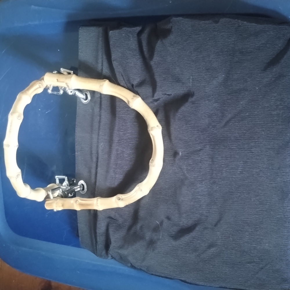 #4 durable "File" Fabric Bamboo Handled Shopper Sunny Hawaii NWOT - Picture 13 of 16